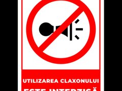 Semn pentru utilizarea claxonului interzisa